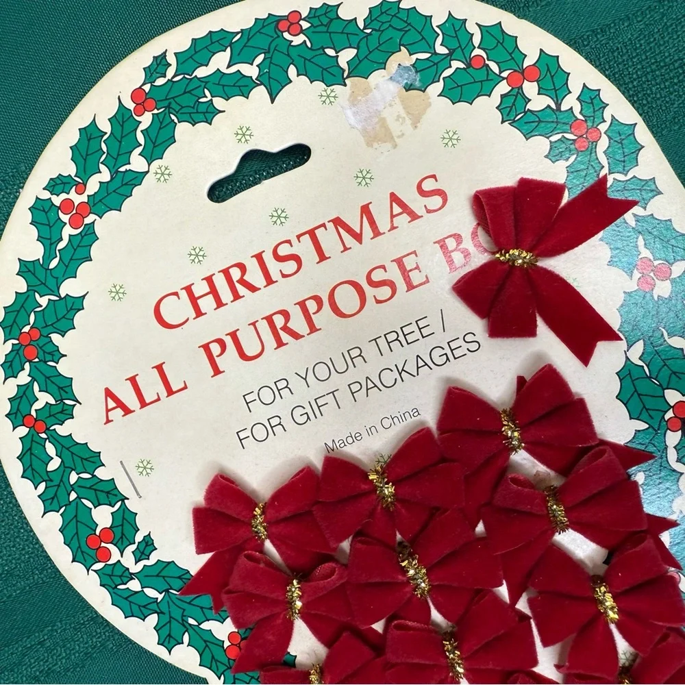 Festive Red Holiday Bows for Decorations and Gift Wrapping 24 Bows